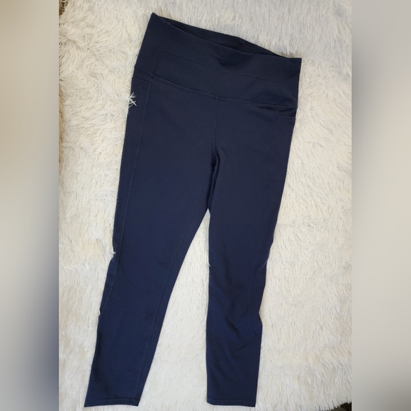 Skechers Go Walk 7/8 Deep Blue Active Leggings Large - Picture 5 of 16